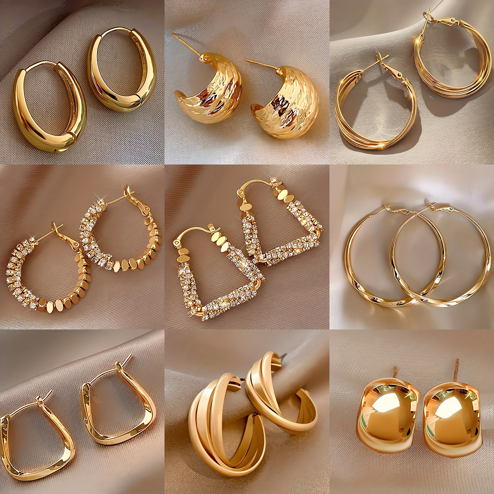 TEMU 10 Pairs Of Ear Hooks, High-quality Electroplating Not Easy To Rust And Does Not The Skin. Earrings Are Fashionable Earrings For Business