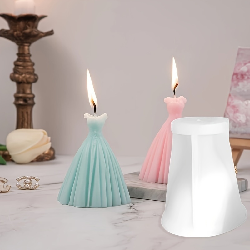 

Elegant Wedding Dress Candle Mold: Silicone Material, Perfect For Crafting Custom Candles