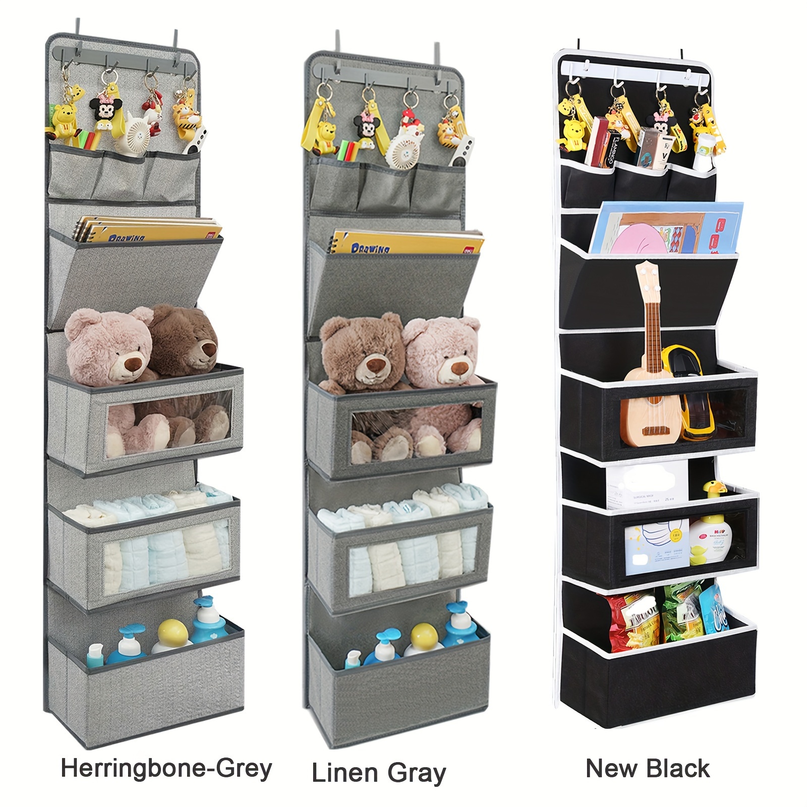 

All-in-one Over The Door Organizer, Super Behind The Door Storage Organizer With Door Rack And Large Clear Windows, Wall File Organizer, Hanging Organizer