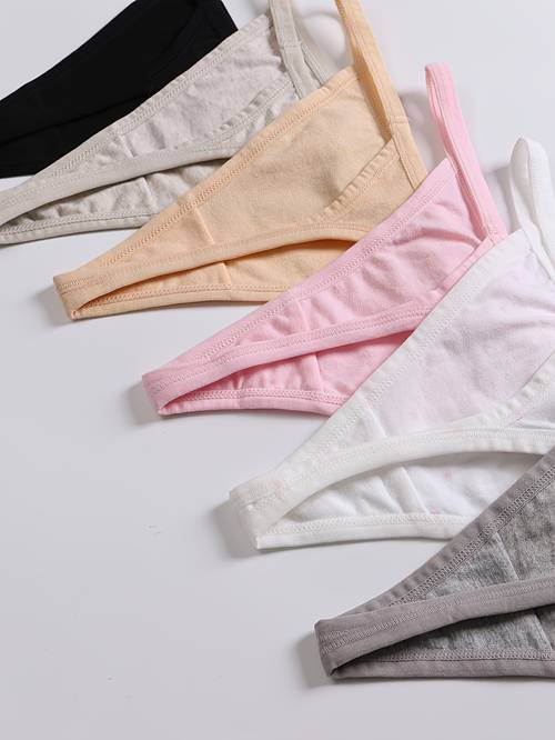 6 pack para mujer | calzones elásticos con respaldo en t, tiro , xs-xl, color