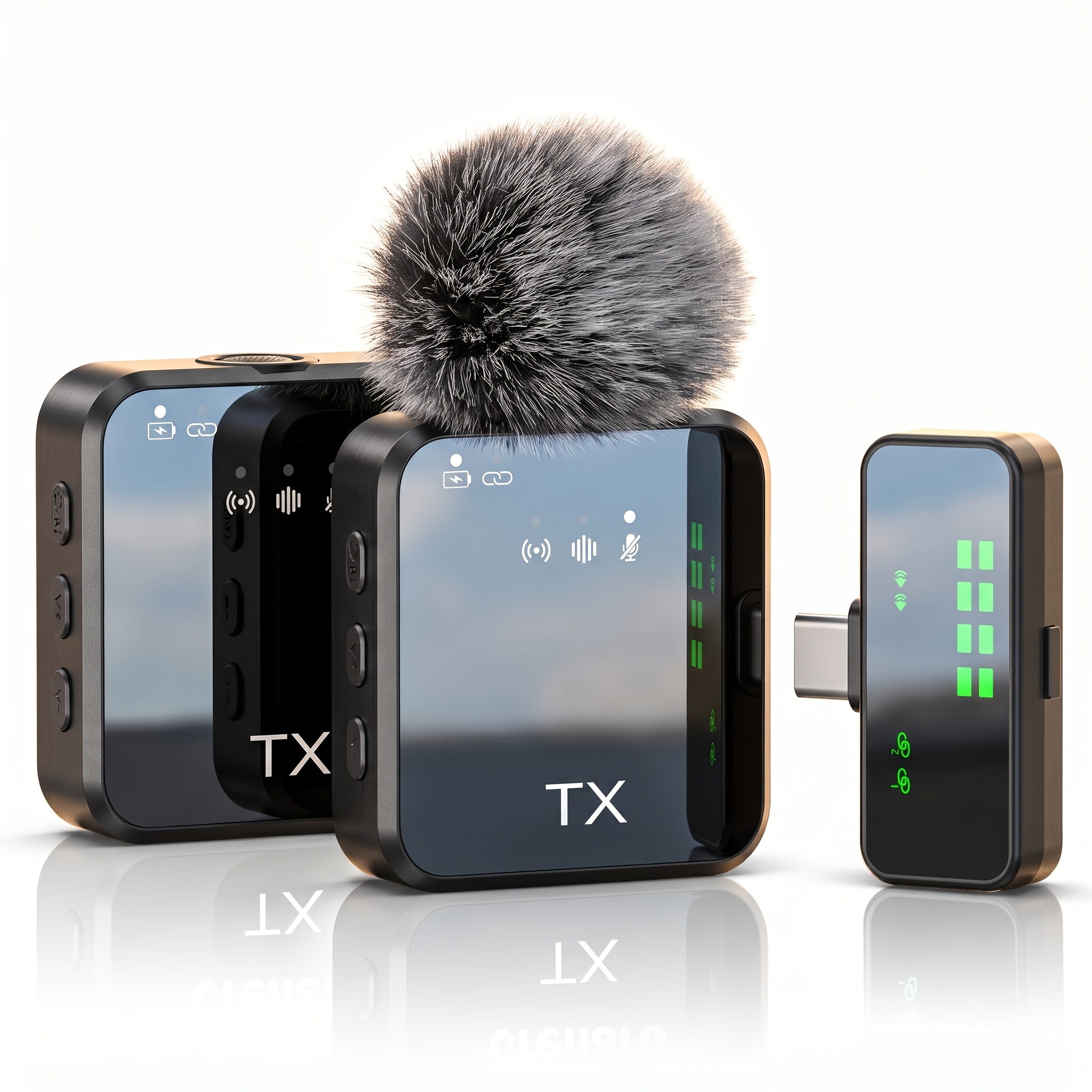 TEMU Wireless Lavalier Microphone With Usb-c Power & Audio, Suitable For Streaming, Singing, Podcasting, Recording, Karaoke, Usb-c Compatible For