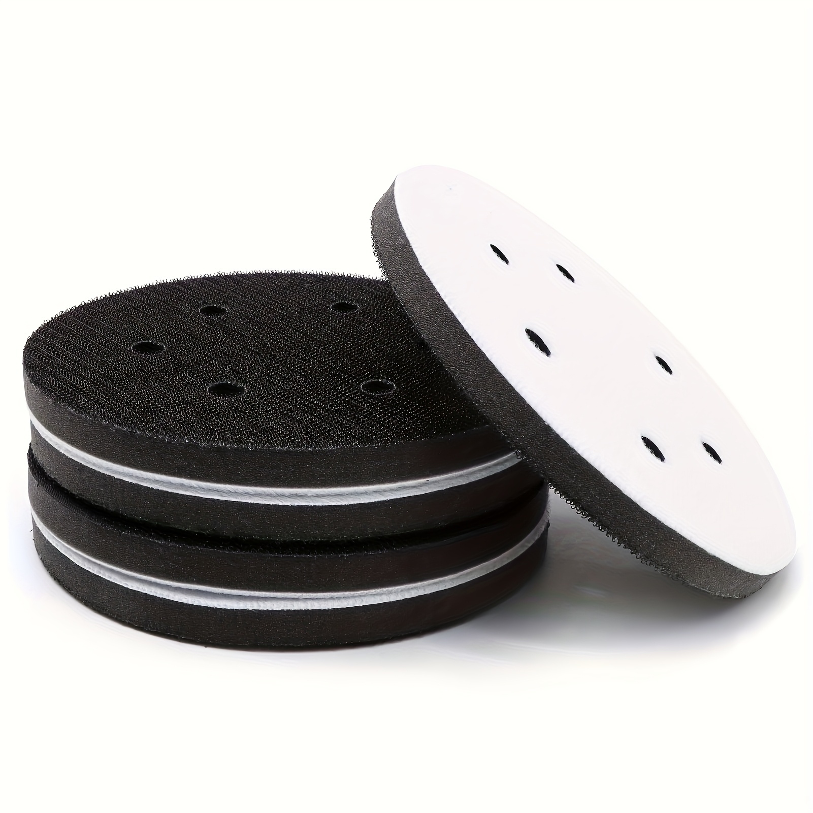 TEMU 6-inch (150mm) Soft Sponge Interface Pad Compatible For Orbital & - Hook And Loop Sanding Pad Suitable For Automotive Bodywork, Woodworking,