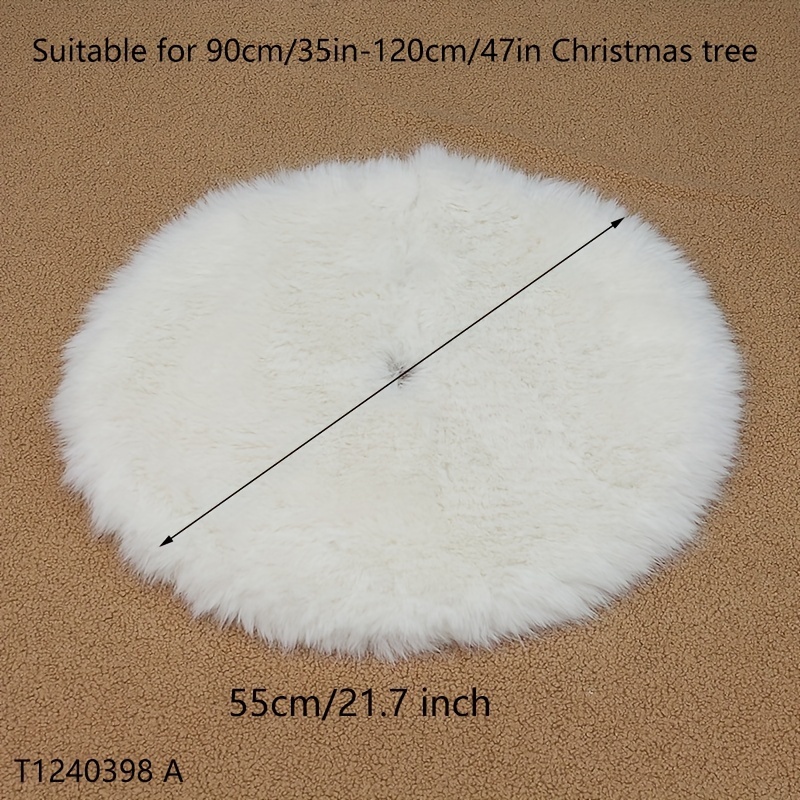 1pc, Christmas Decorations Solid Color Long Fluffy Christmas Tree Dress (13.8 Inches, 21.7 Inches), Under The Christmas Tree Decoration
