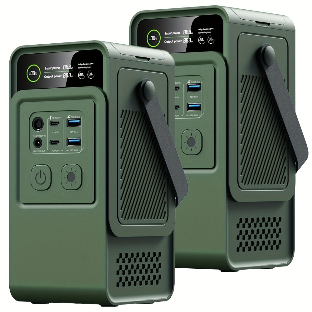 TEMU Buy 1 Get 1 Free, Total Of 2pcs Portable Power Station, 200w Solar Generator-192wh Backup Lifepo4 Battery, Ctolity 200w Power Bank For Rv Camping Outdoor Hiking Fishing Emergency