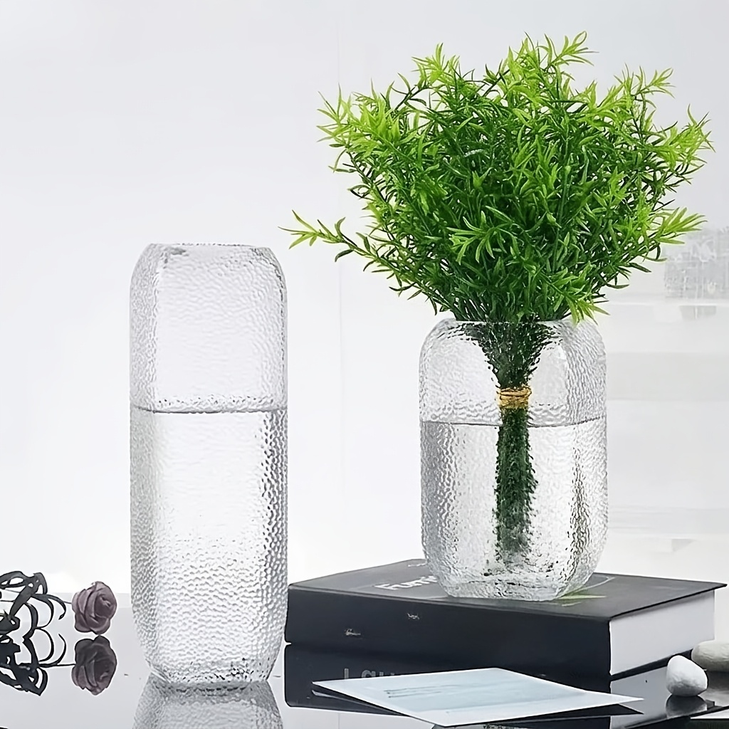 TEMU 10pcs Artificial Green Fake Plant Shrubs, Suitable For Indoor And Outdoor Decoration, Plastic Green Plant Stems, For Gardens, , Flowerbeds,