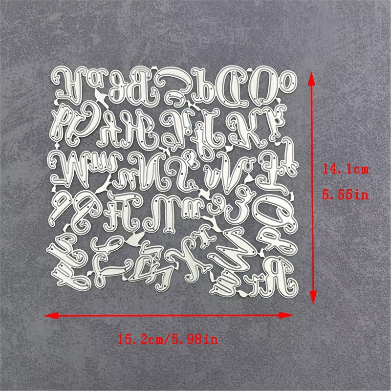 E-shop Alphabet Buchstaben Bastel-Metallschablonen für DIY Scrapbooking, Dekoratives Prägen, Handwerkliche Stanzvorlagen