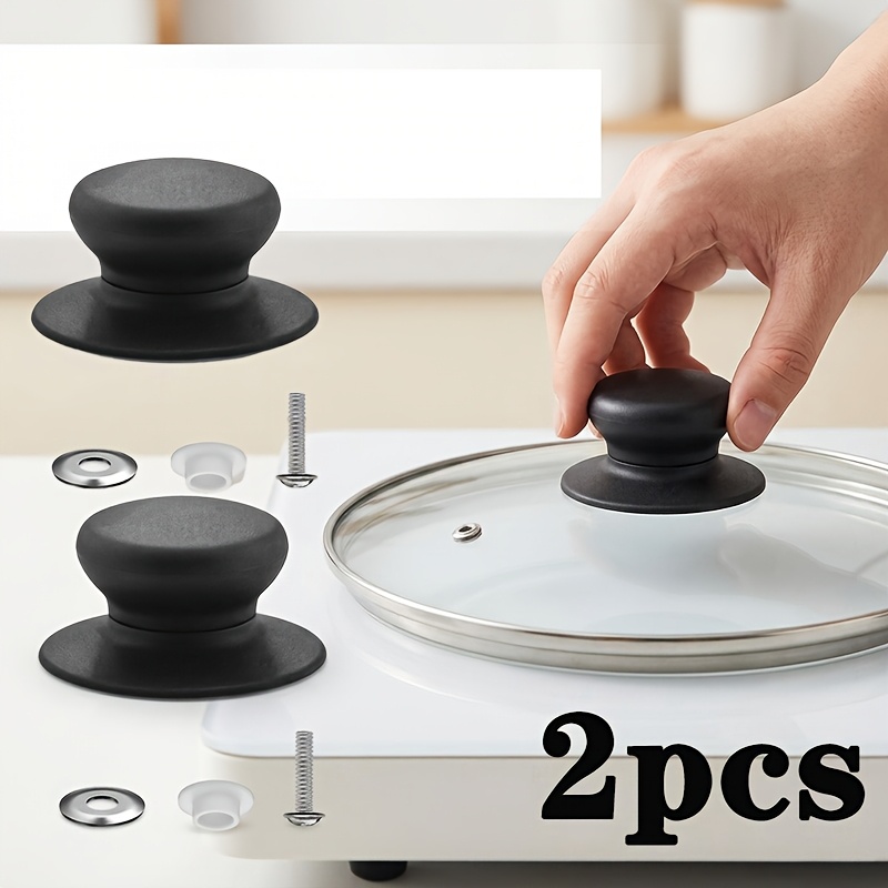 TEMU 2pcs Kitchen Cookware Additions, Heat-resistant And Pot Lid Handle Replacement With Non-slip Design, , Suitable Father's Day Gift, Birthday Gift
