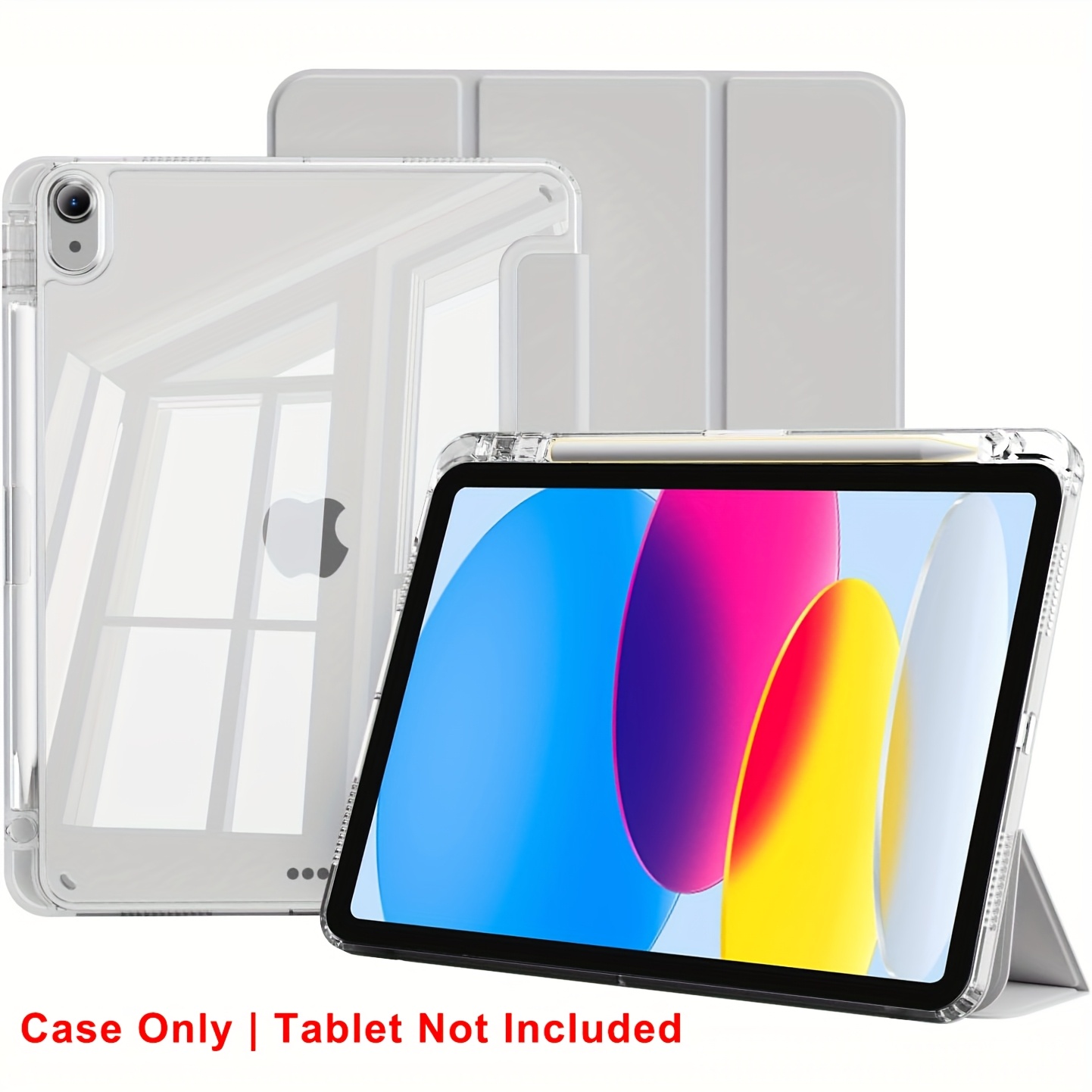 E-shop Transparente Kristall Schutzhülle mit Stifthalterung für iPad 10. 2022/11. 2025 A16 11/10.9 Zoll PU Leder Flip Magnetische Ständer Hülle Auto