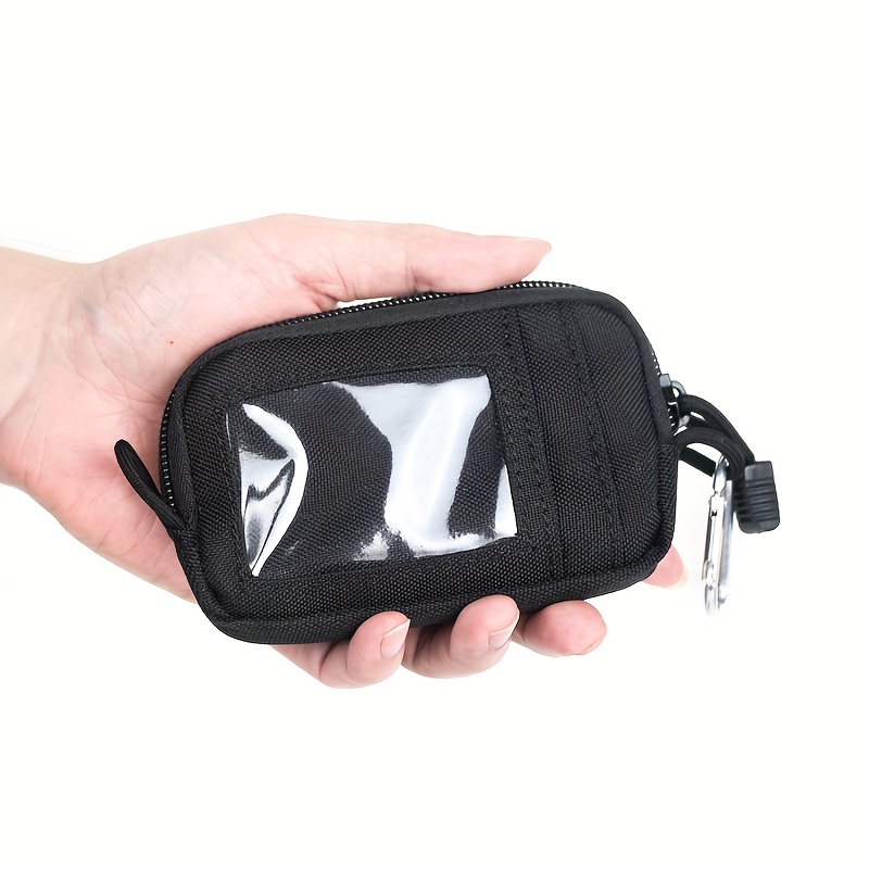 TEMU Canvas Coin Purse Zipper License Bag Card Bag Belt Waist Bag Sports Small Hanging Bag Coin Purse