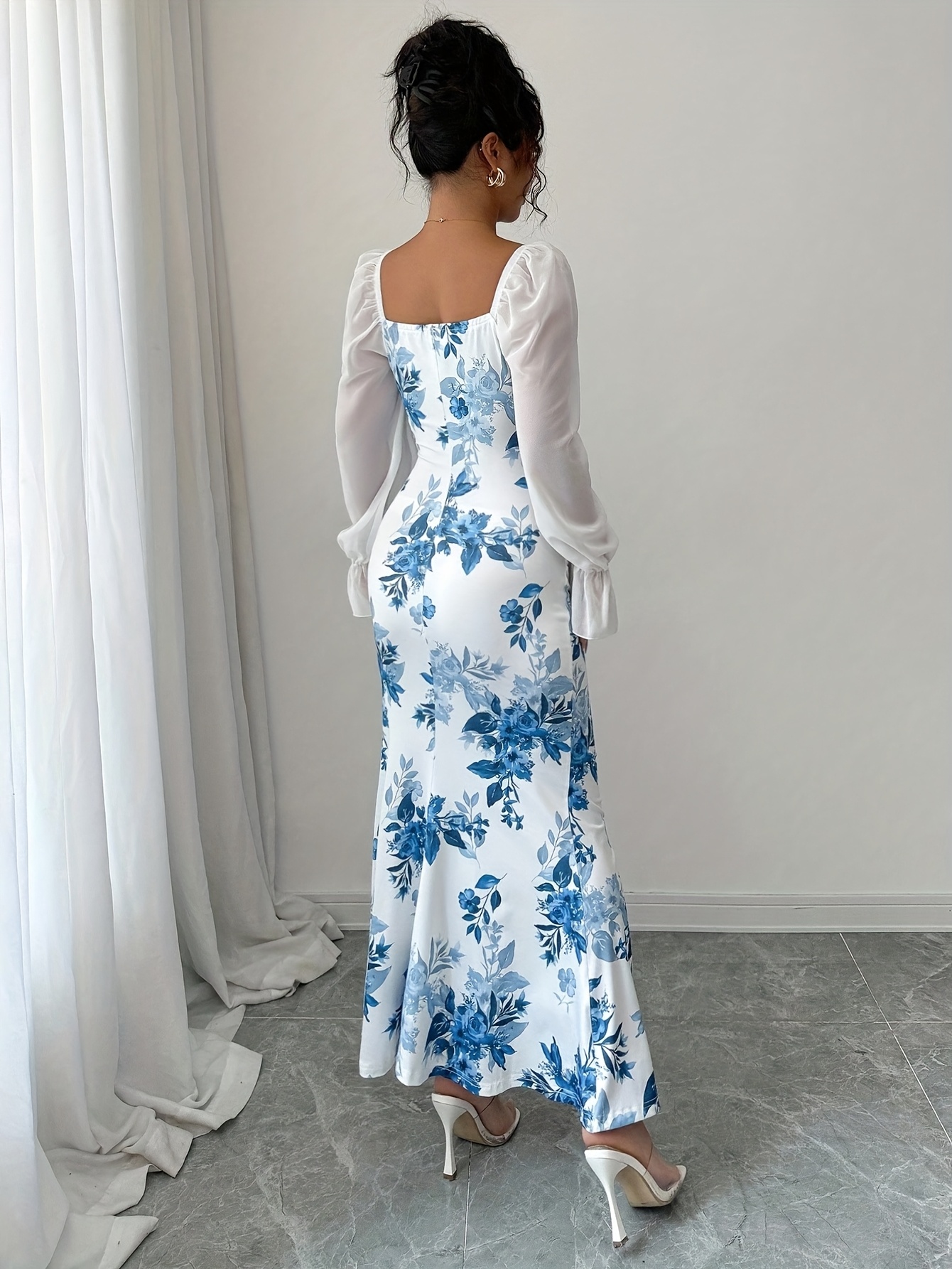 a womens chiffon bubble dress a perfect dates - Temu Mauritius
