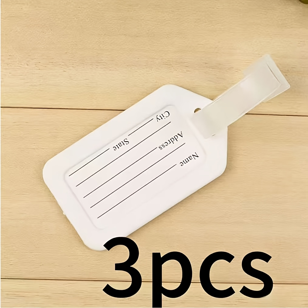 3pcs Plastic PP Luggage Tag Set for Travel
