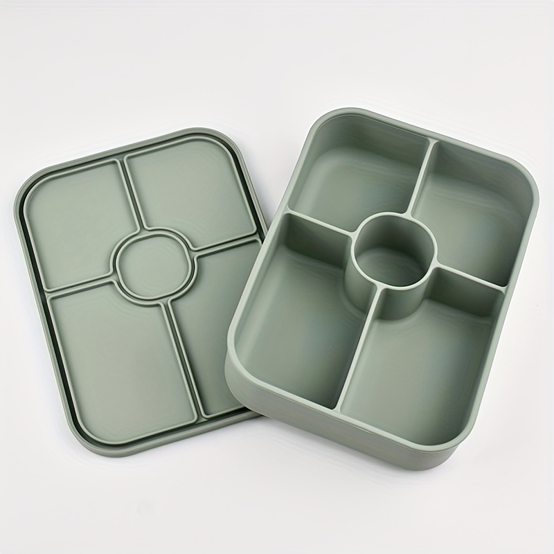 Silicone Lunch Compartments High Temperature Resistant Lunch Box Leak-proof Sealed Lunch Box Insulation Lunch Box For School Company Office Camping Picnic With Lunch Bento Box,back To School