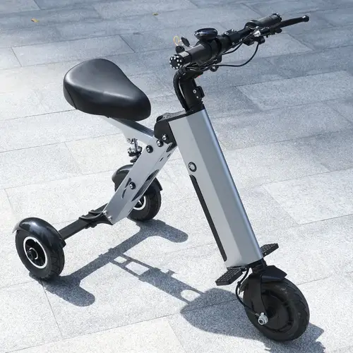 es33 electric scooter 8 inch 3 wheel foldable with removable 36v 7 8ah battery reverse function and gear button switch suitable for commuting and travel