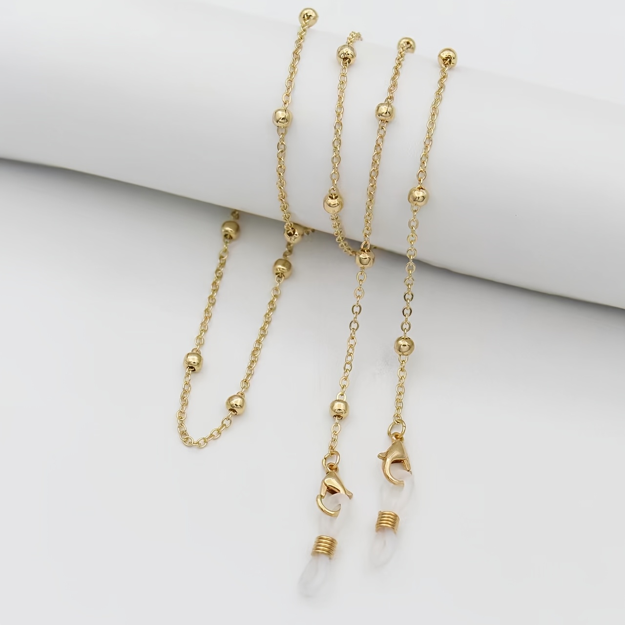 TEMU Fashionable New Minimalist Golden Glasses Decorative Chain