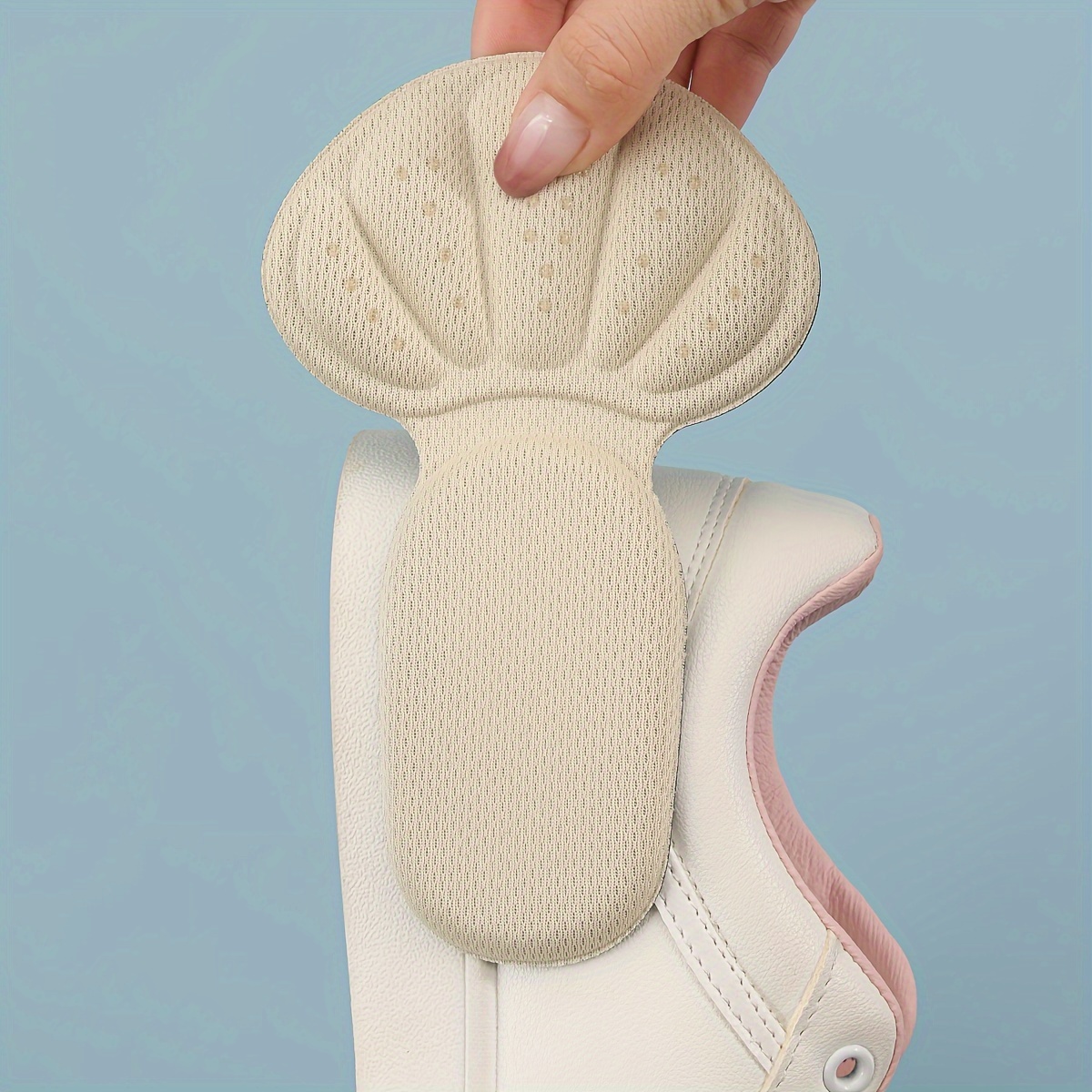 1 Pair TPE Heel Cushions & Cups - Anti-Slip Letter Detail Heel Pads for Foot Protection, Soft Comfortable, Breathable, Shock-Absorbing, Height Increase Inserts for High Heels and Sneakers