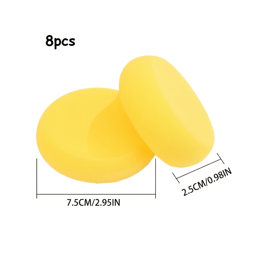 TEMU 8pcs Ceramic Sponge Painting Sponges, Yellow Absorbent Stamp Round Sponges, Diy Pottery Art Painting Tools