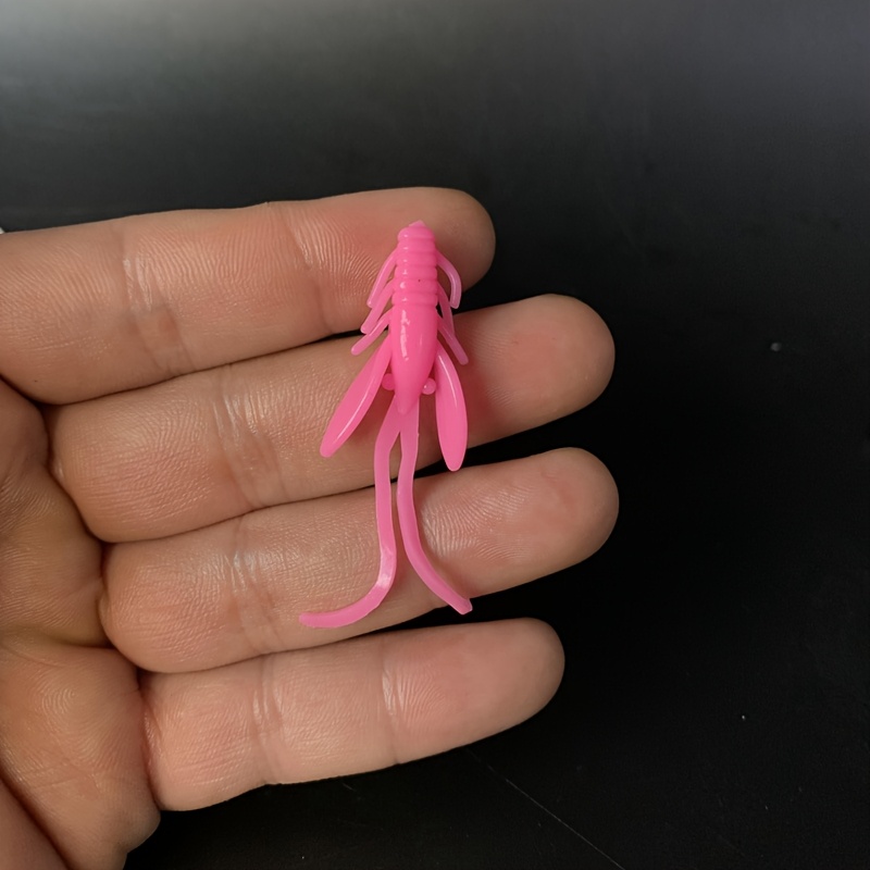 TEMU Lot de 20 appâts écaillés coulants pour écrevisses, 5 cm/1,97 po, 0,8 g/0,028 oz, 6 couleurs, appât pour la pêche en mer au bar à et au perche,