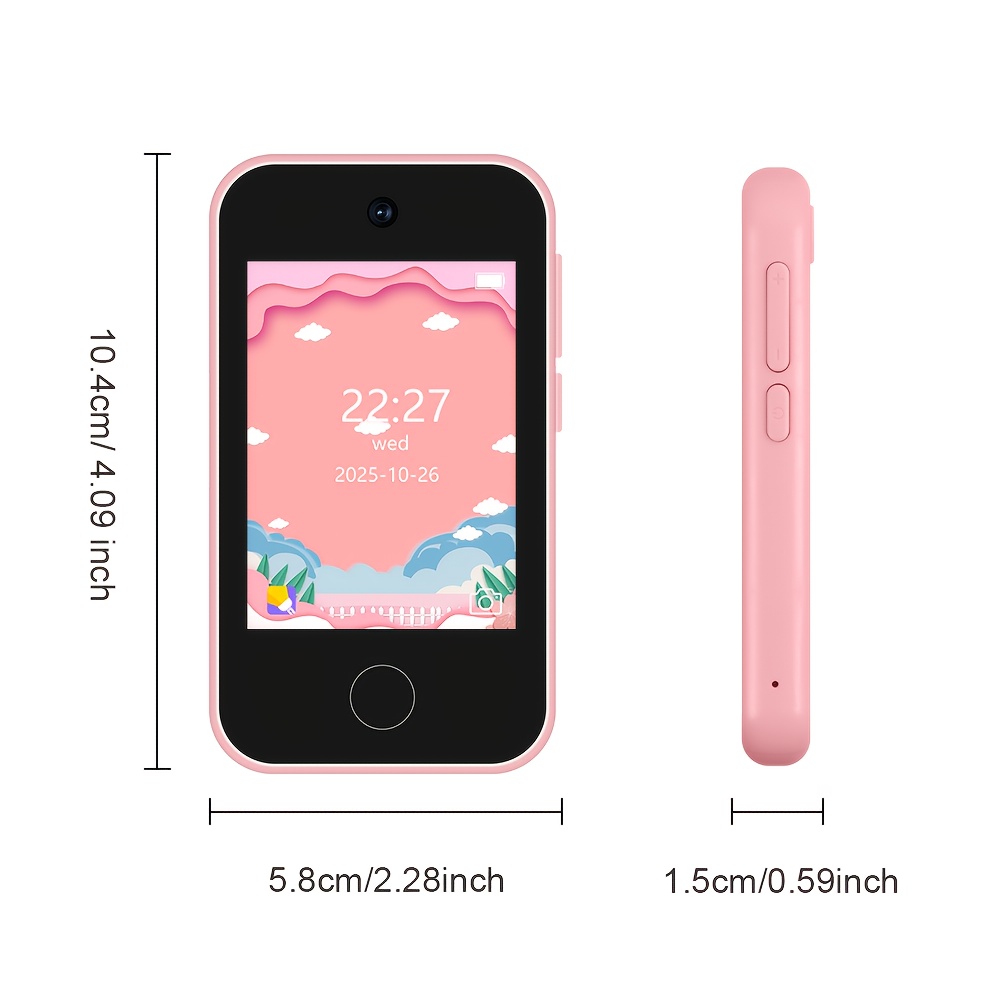 Image of Kids' Camera And Phone Toy With Dual Cameras, Music, Storybooks, And 40 | Habit Builder | Usb Rechargeable | Perfect Christmas Gift For 3+ Years Old