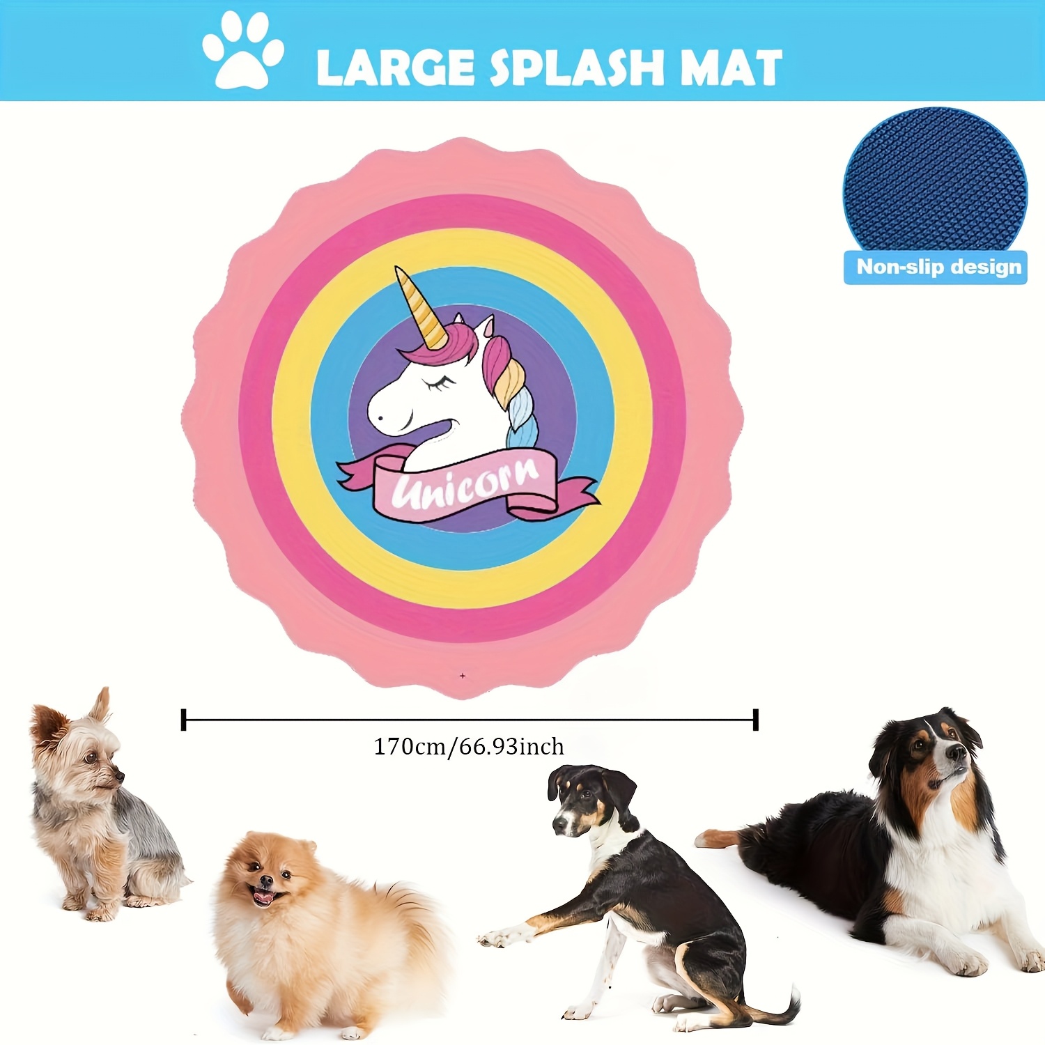 Piscina Per Cani Pieghevole 120x30 Cm - In PVC Antiscivolo, Per Taglie Piccole, Medie E Grandi - Foto 3