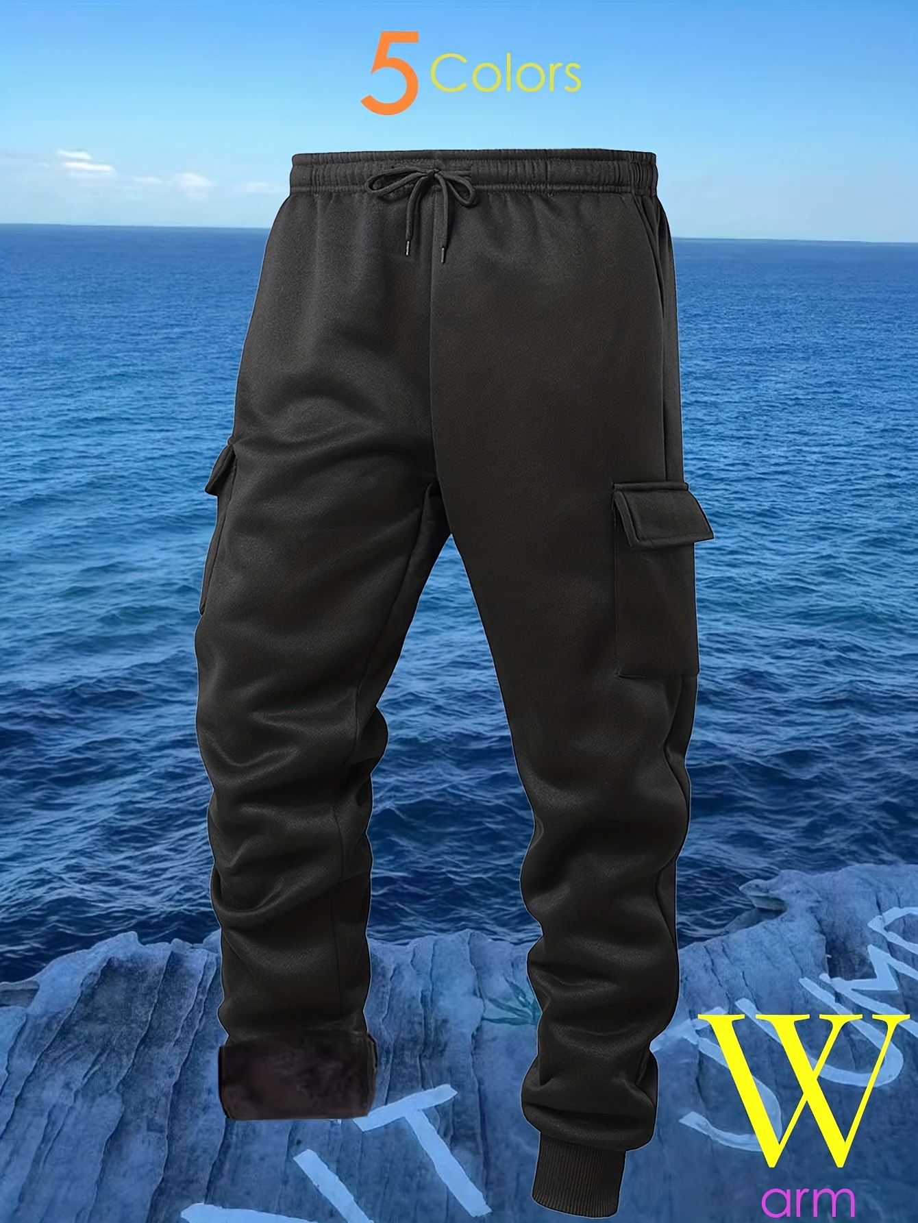 Jogger Cargo Homme Pantalon Long Chaud et Décontracté pour Couple Style Urbain Tendance, Nouveautés d
