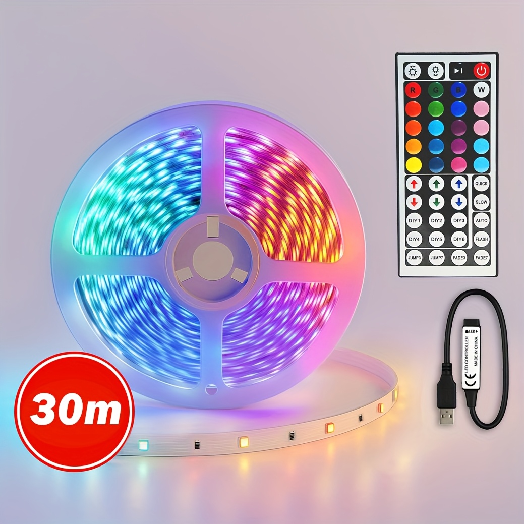 E-shop Intelligente LED-Lichtleisten für Schlafzimmer, RGB-LED-Leuchten mit App- Fernbedienung, farbwechselnde Lichter für Zimmer-Party,