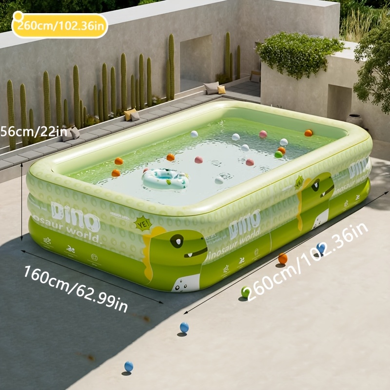 Large Inflatable Swimming Pool with Cute Monster Pattern
