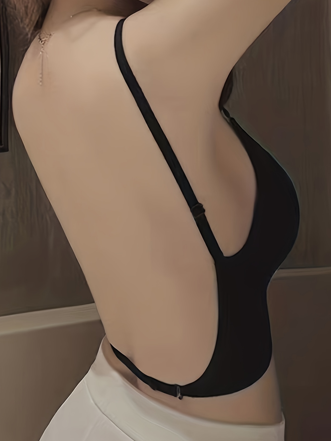 Seamless Backless T-Shirt Bra for Women - Sexy, Wireless with Removable Pads, Nylon & Elastane Blend, Hand Washable