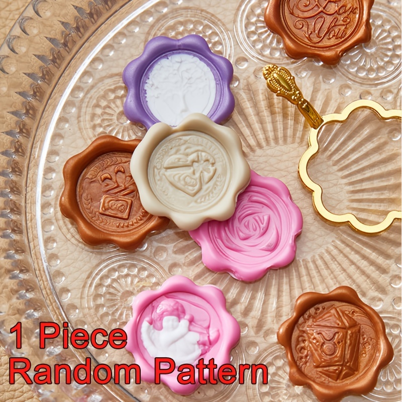 

1 Set Pattern Sealing Wax Kit, Metal Wax And , For , Envelopes, - 1pc Pattern