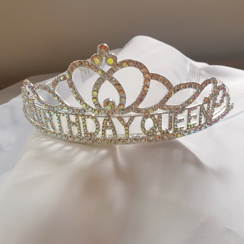 2 Stück Geburtstagskrone Schärpe Mädchen Rosa Geburtstag Kristall Tiara Crown Krone Schärpe mit Birthday Girl Geburtstagsstirnband für Mädchen Cute Birthday Headband für Geburtstagsfeier Dekorationen