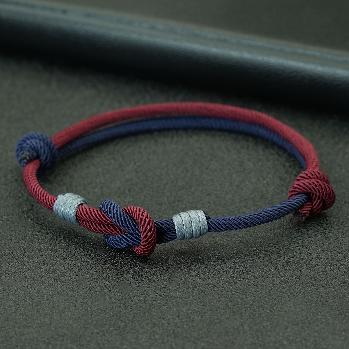 Men's Minimalist Braided Cord Bracelet, Handmade