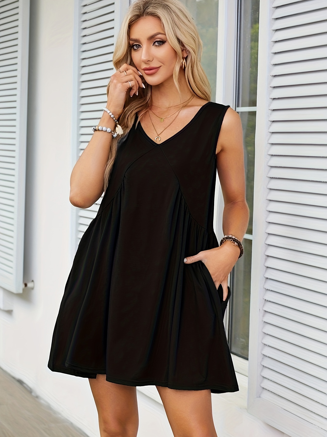 Black Ruffle Dress - Temu United States