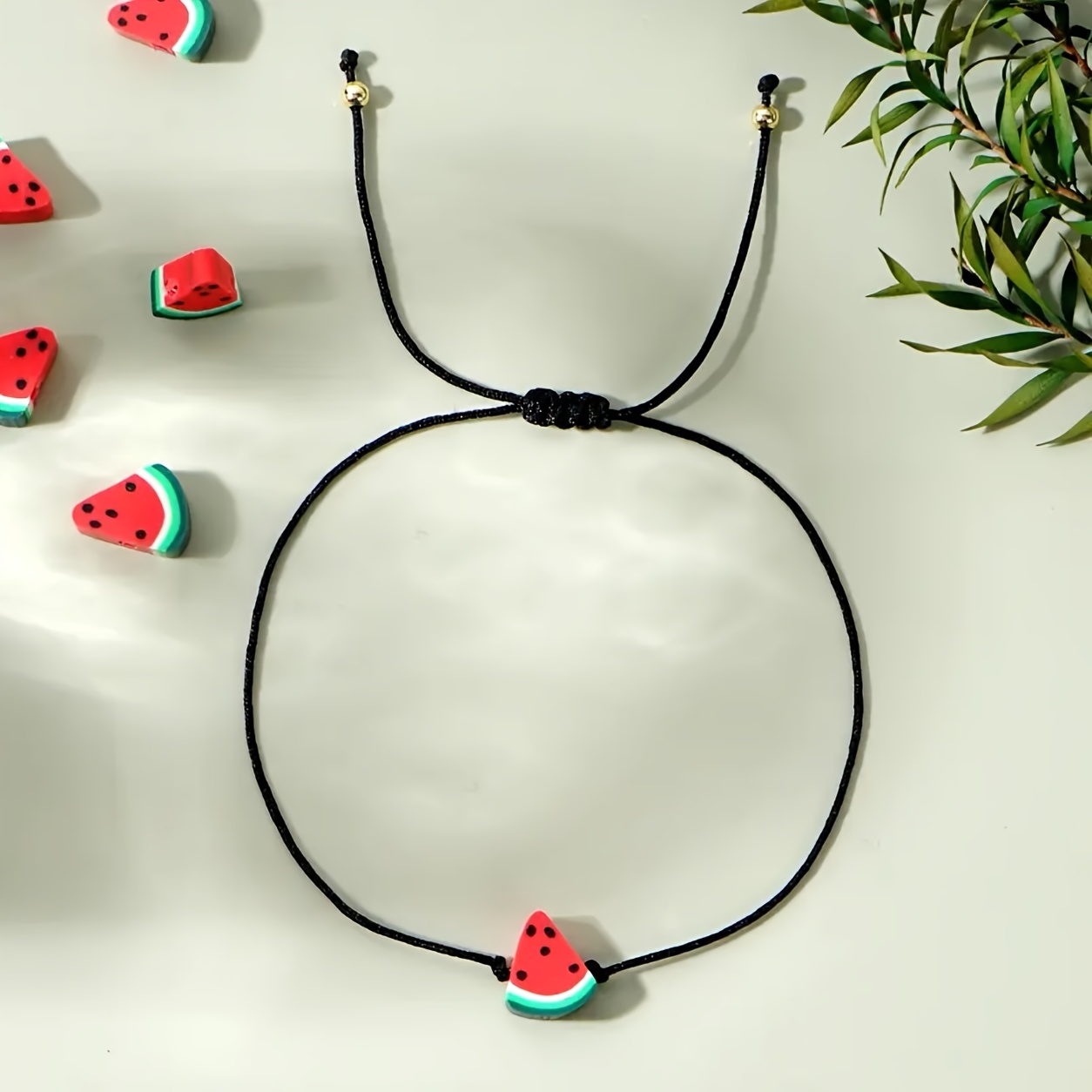 Boho Polymer Clay Watermelon Friendship Bracelet for Women