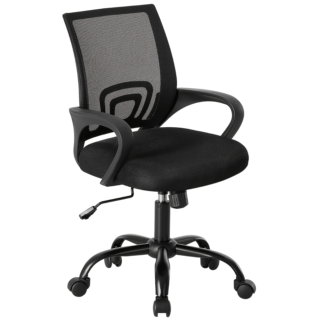 TEMU 250 Lb Ergonomic Office Chair, Mesh Desk Chair With Lumbar Support And Adjustable Height, Rolling Computer Chair For Home Office