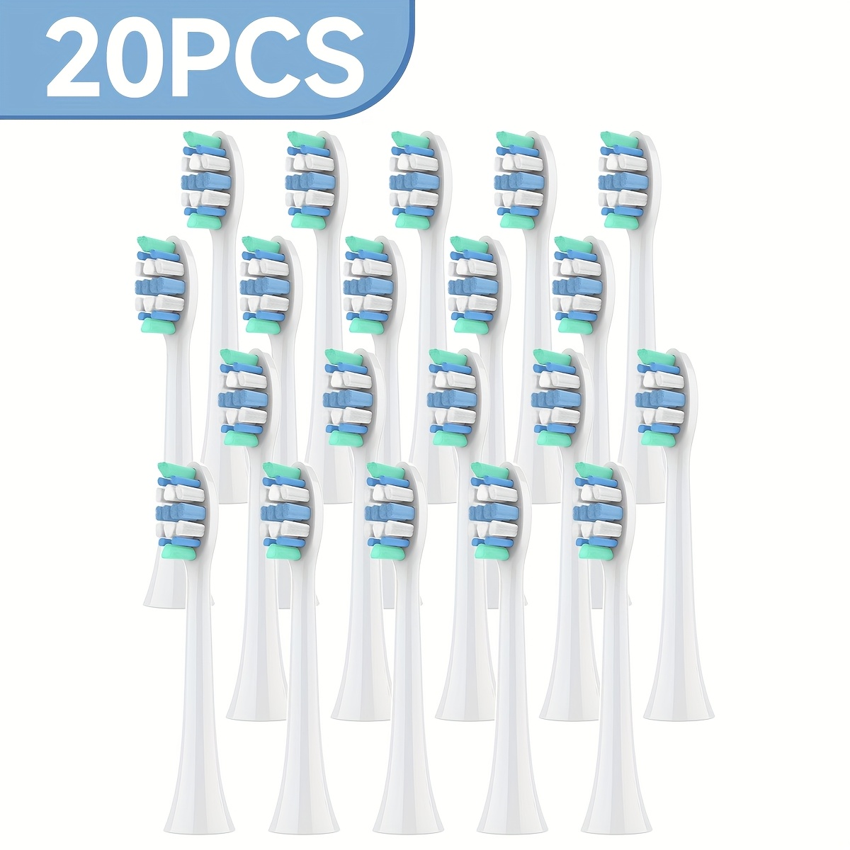 8/12/20pcs Electric Toothbrush Replacement Heads, Compatible With C1/c2/g2 And Hx3/6/, , White, , Durable Brush Heads, Ideal Gift