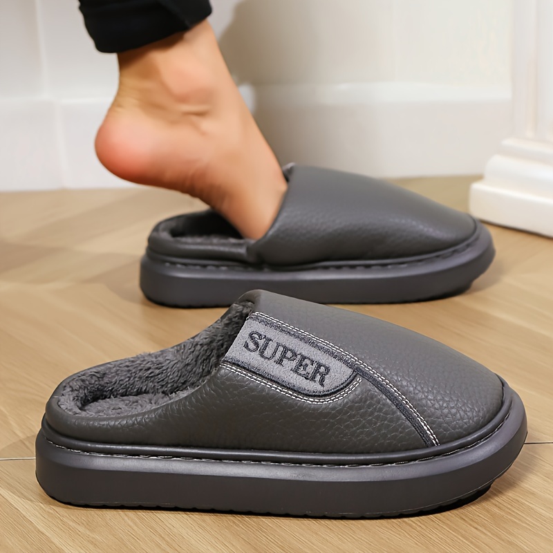 

Oversized Slippers, Slippers, Fleece , , , Tpr , Striped Pattern, , Round Toe, Lining And Insole