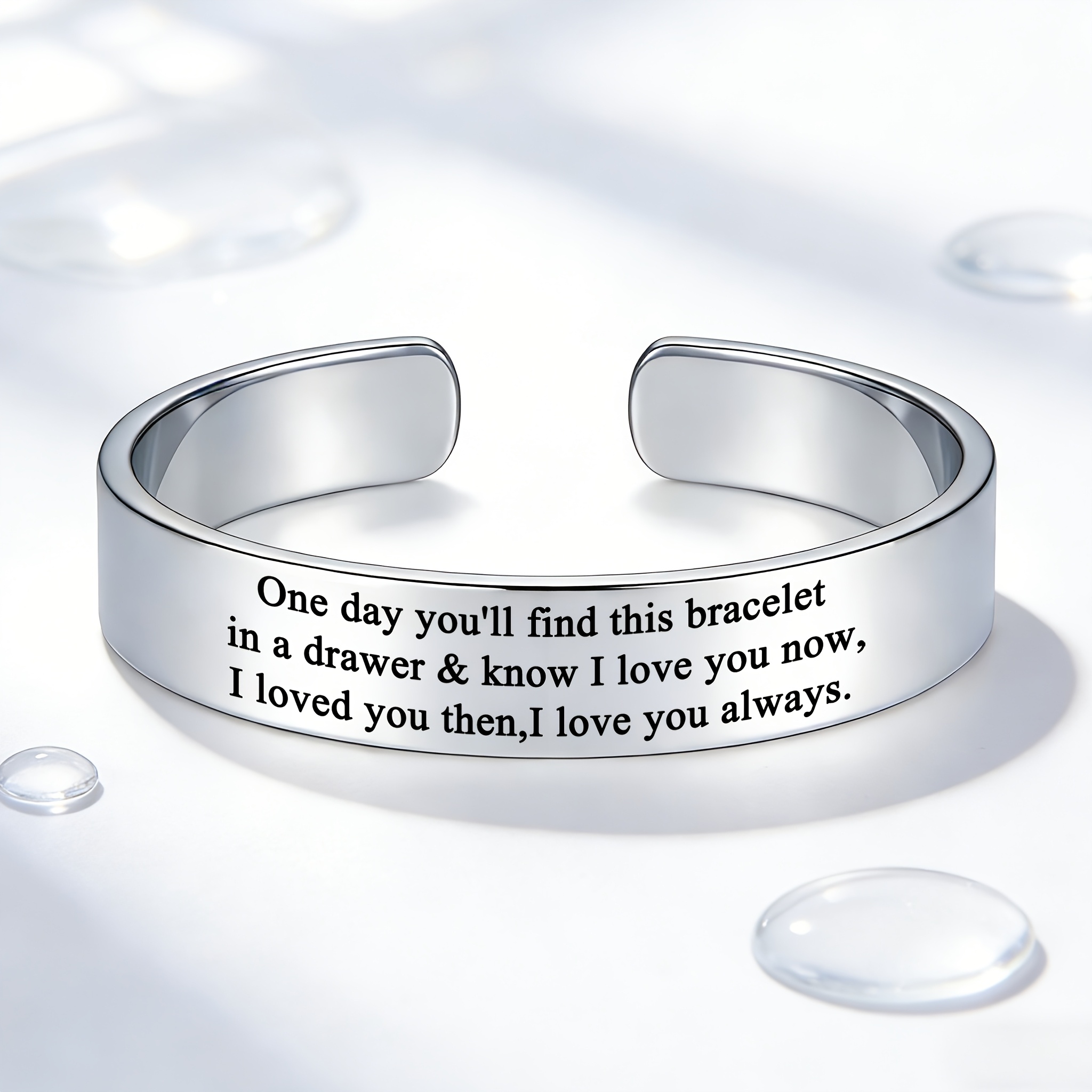 304 Stainless Steel Open Bracelet, Unisex Design