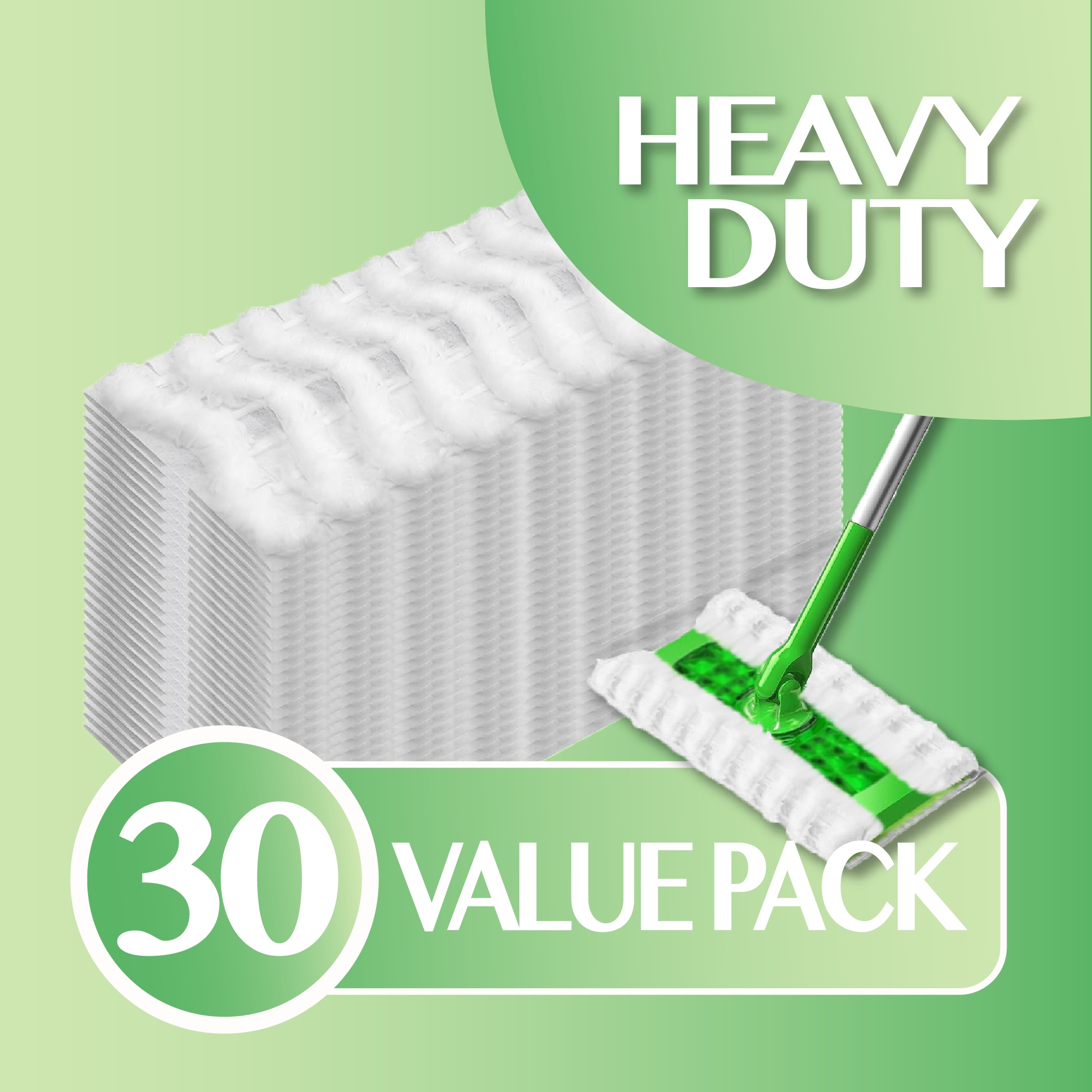 

Heavy Duty Pads – Disposable Unscented Cleaning Cloths For Dust, Hair, And