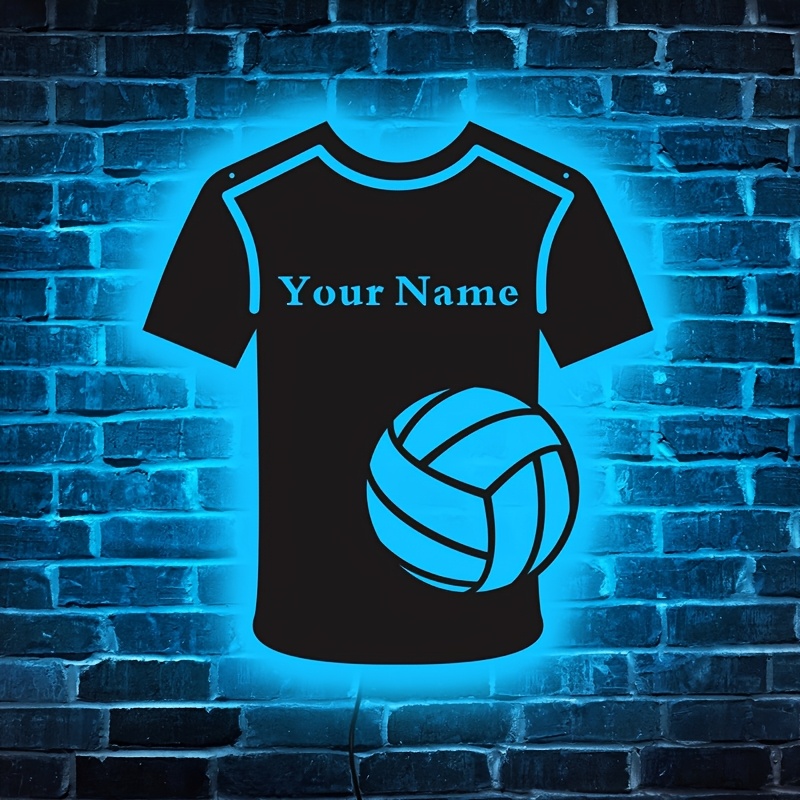 Customizable Volleyball LED Light for Personalized Decor