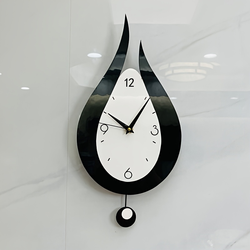 item picture 2025   wall clock living room water drop clock quartz clock modern simple wooden silent swinging clock bedroom kitchen creative decoration home wall watch fashion home   high end   high end restaurant wall clock clock
