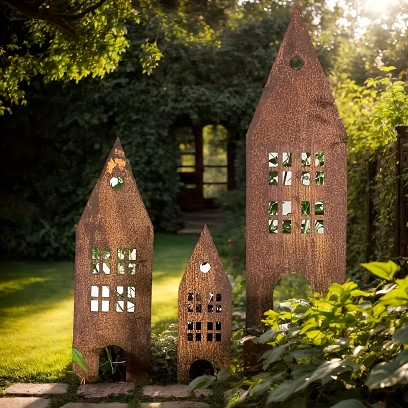 Pietra Decorativa Per Giardino Con Libellula - Resina, 24cm, Dipinta A Mano