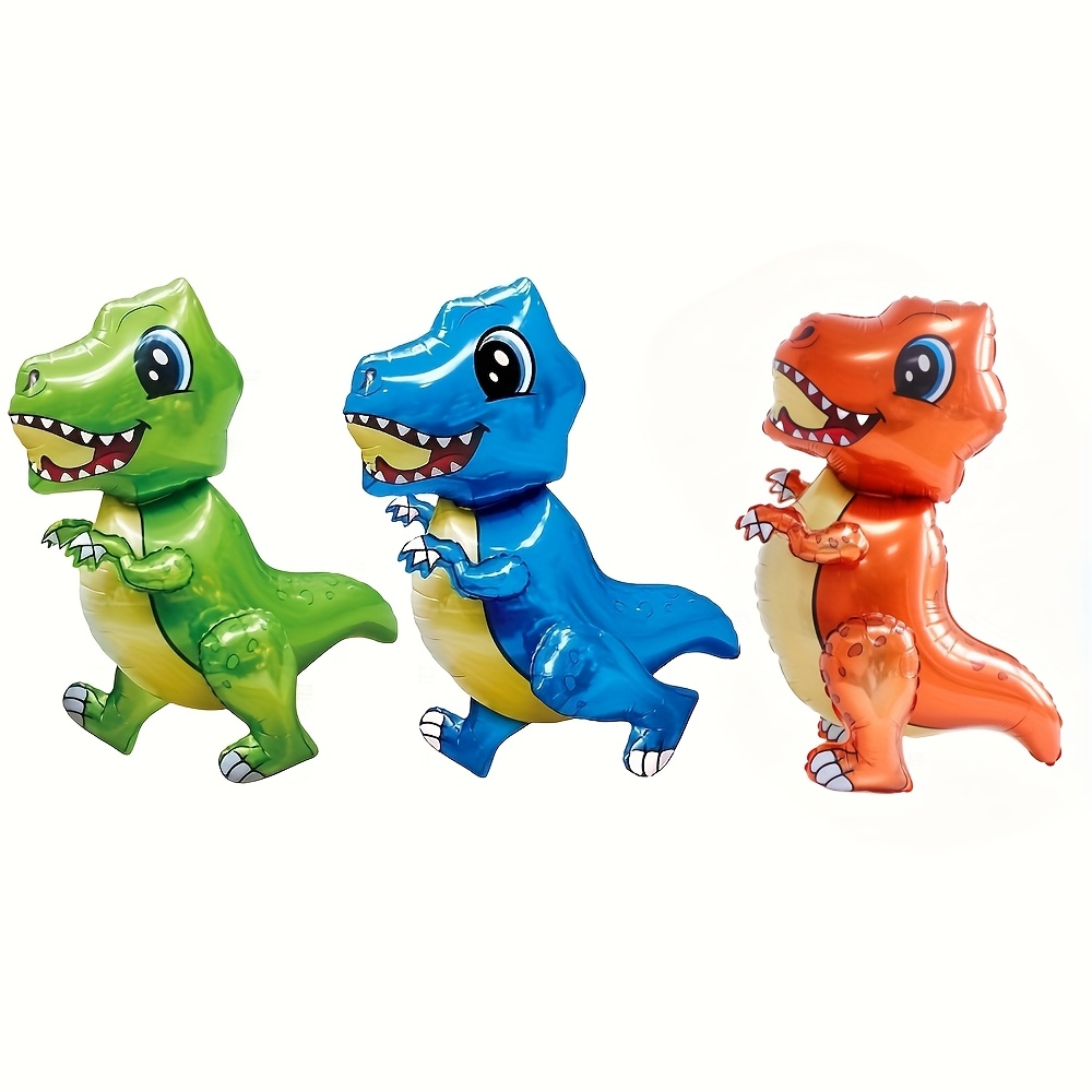 Image of 3d Assembled Cartoon Dinosaur Balloon, Cute And Fun Foil Balloon, Children's Birthday Party Decoration Foil Balloon