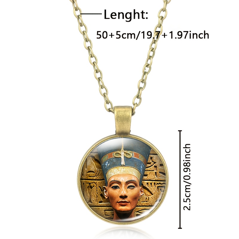 Men's Ancient Egyptian Statue Design Chain Necklace