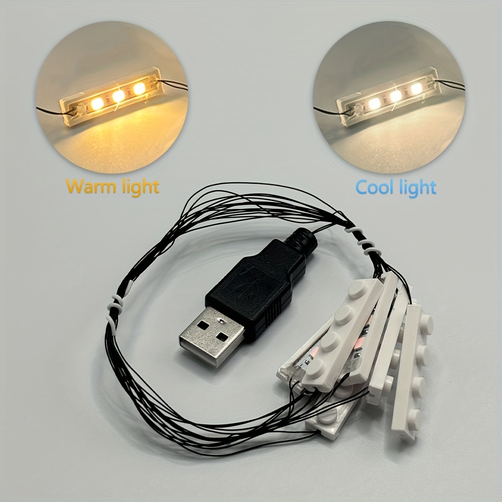 LED Building Block Lighting Kit 4 Warm 1x4 Bricks