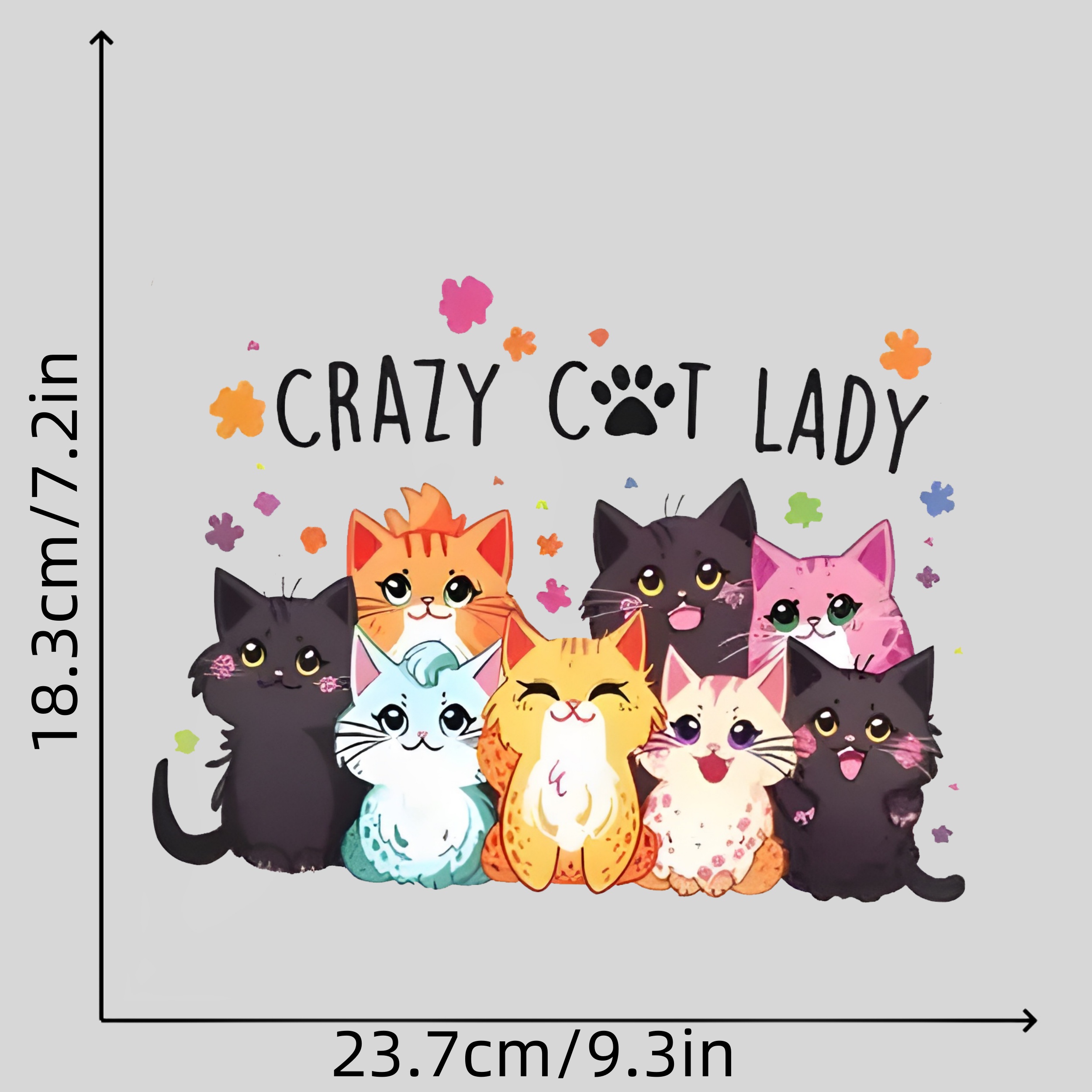 Cute Cat Heat Transfer Stickers, Heat Transfer Stickers For Clothes, Make T-shirts, Pillow Decorations, Clothing Items And Stickers