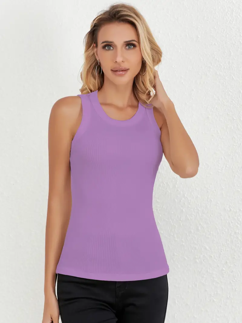 Women's Stylish Sleeveless Sports Tank Top - Perfect For Fitness & Casual  Wear!
