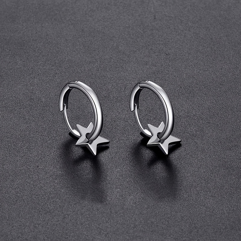 E-shop Star-Ohrringe im Trendigen Hip-Hop-Nischenstil, Modischer Vielseitiger Schmuck für Männer - Geeignet zum Täglichen Tragen oder als Geschenk