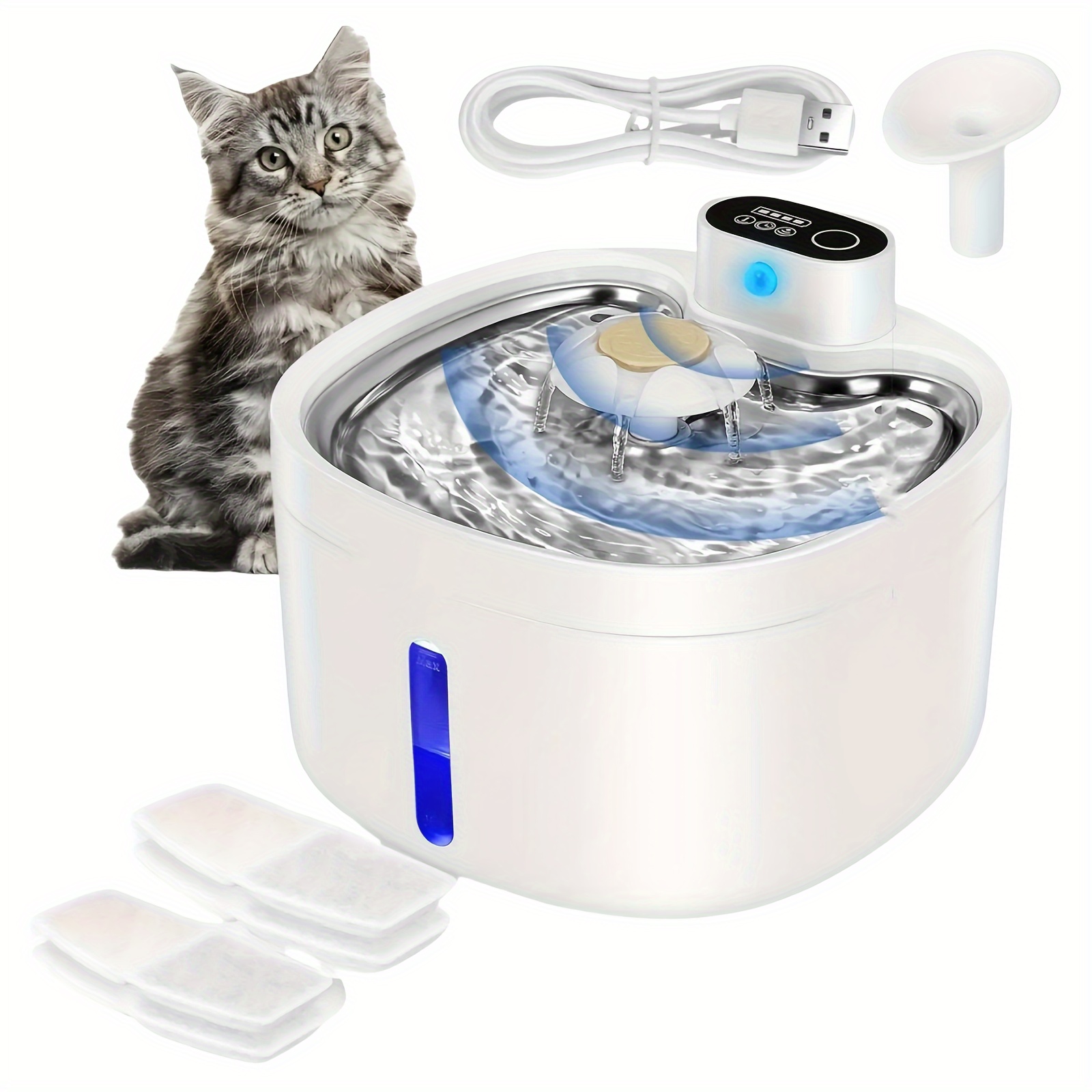 Battery powered pet fountain best sale