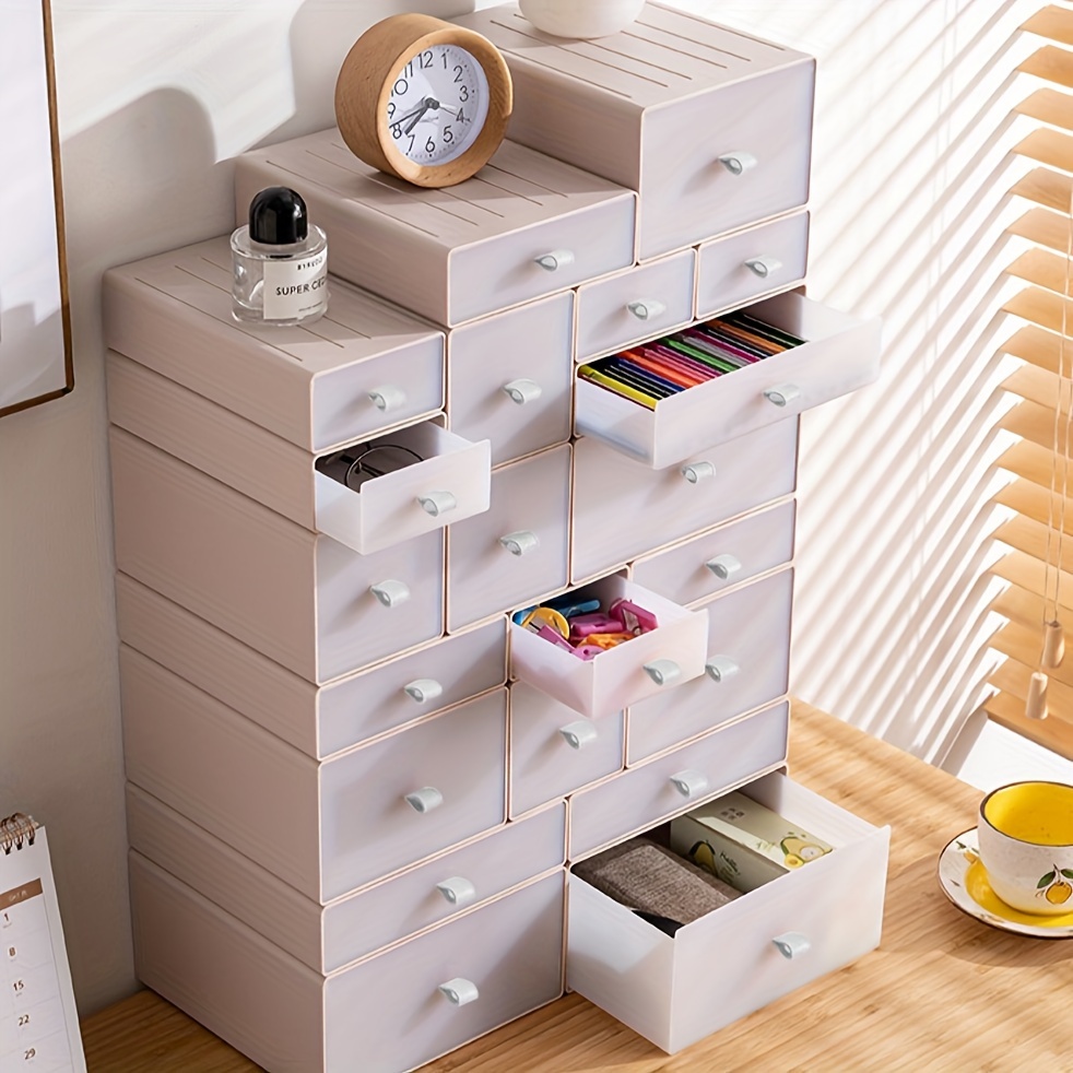 1pc Drawer Organizer, Small Drawer Type Desk Storage Cabinet