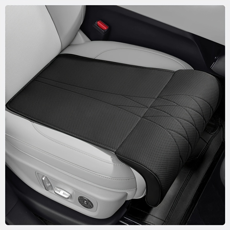 TEMU Coussin de siège de voiture à support de jambes 1 pièce, en cuir PU perforé de qualité supérieure, adapté aux sièges du conducteur et du . Les