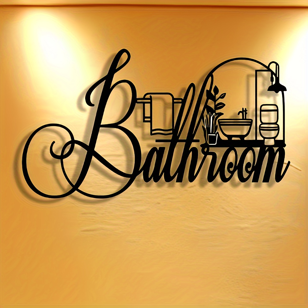 

Metal Bathroom - Humorous , No Needed, -free, Hanging Decoration